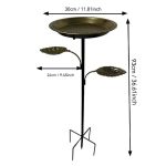 Adjustable Height Detachable Bird Bath with Ground Stake
