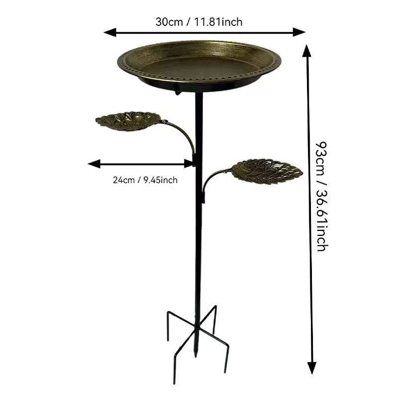 Adjustable Height Detachable Bird Bath with Ground Stake