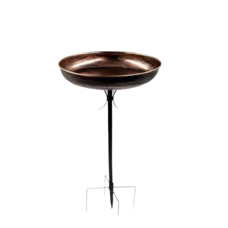 Detachable Ground Stake Bird Bath for Garden & Backyard