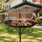 Detachable Ground Stake Bird Bath for Garden & Backyard