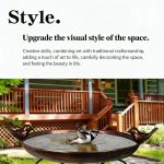 Detachable Ground Stake Bird Bath for Garden & Backyard