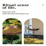 Detachable Ground Stake Bird Bath for Garden & Backyard