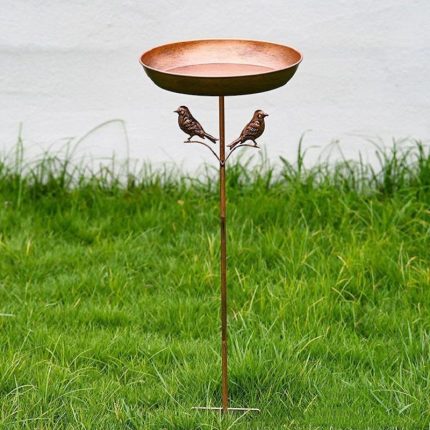 Detachable Ground Stake Bird Bath for Garden & Backyard