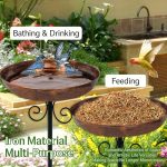 Detachable Ground Stake Bird Bath for Garden & Backyard