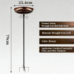 Detachable Ground Stake Bird Bath for Garden & Backyard